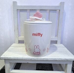 🐰NWT Miffy by Magenta Sakura Cherry Blossom Ceramic Canister - Pink Flower Lid.